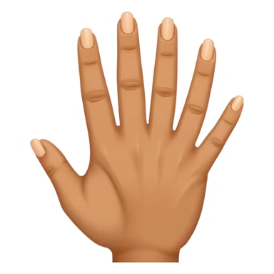 Hand with every finger up except ringer finger down sticker