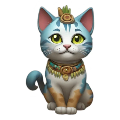 shaman cat sticker