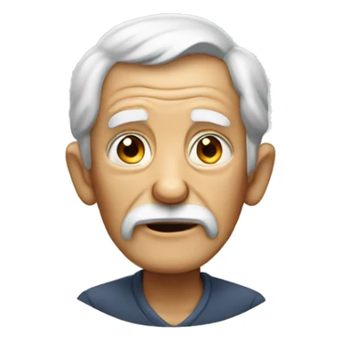 old man saying somethign sticker