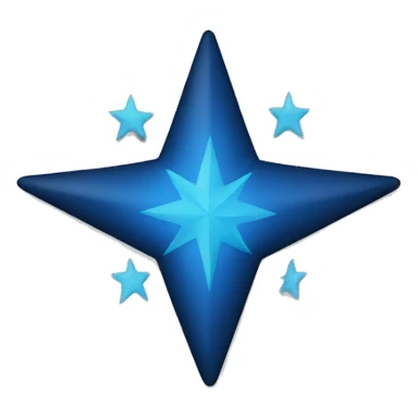 Blue star 4 points sticker