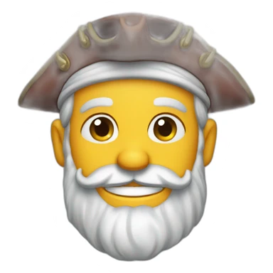 happy bearded pirate face sticker