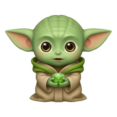 Baby yoda emoji sticker