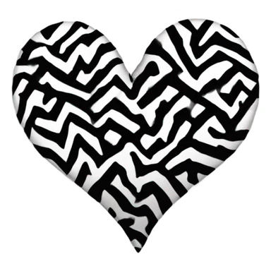Zebra print heart  sticker