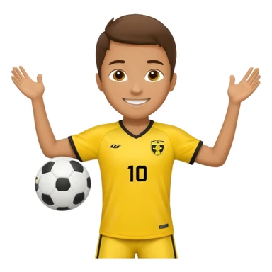 Soccer Player in yellow dress sticker