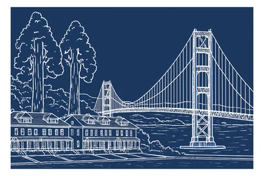 Create a header size 1200 x 800 that uses this image, but make it a white sketch, with a blue background, like the 2nd image sticker