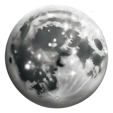 Full moon sparkling sticker