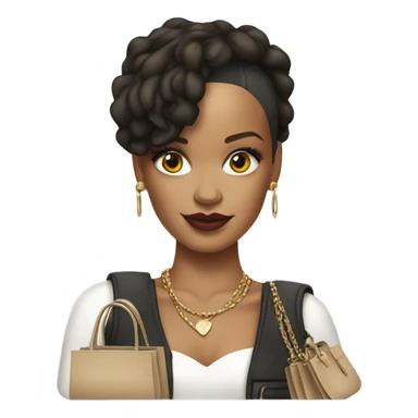 Rihanna with bag sticker