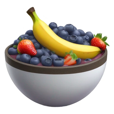 Açaí bowl with banana, blueberries, strawberries  sticker