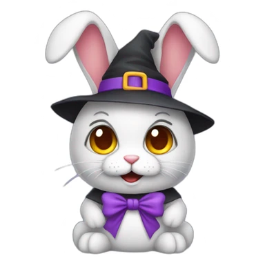 bunny in halloween costume sticker