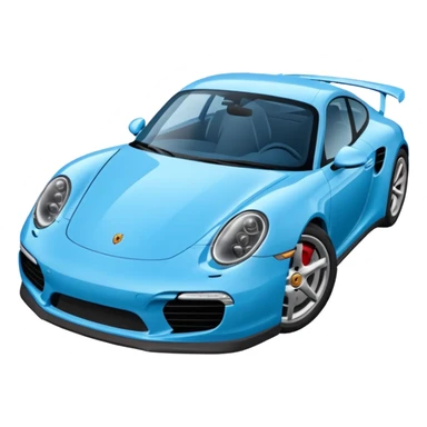 Voiture Porsche bleue sticker