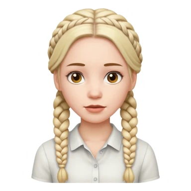white woman with braids sticker