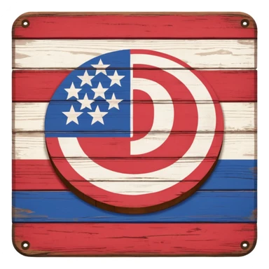 Red, White, and Blue Reigning Champion sign sticker