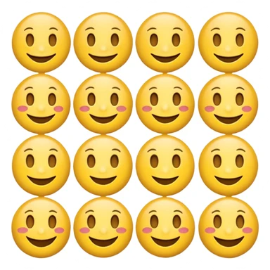 multiple smiling emojis in a 3x3 grid sticker