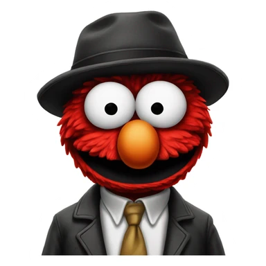 Gangster Elmo sticker
