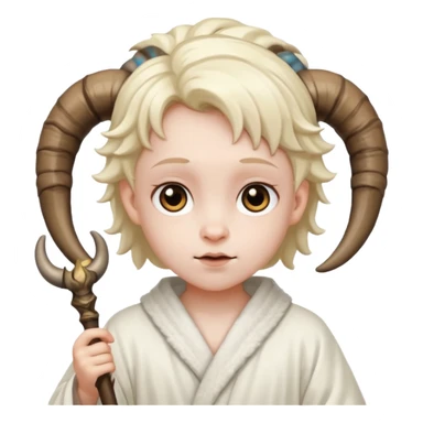 CHILD WITH RAM HORNS sticker