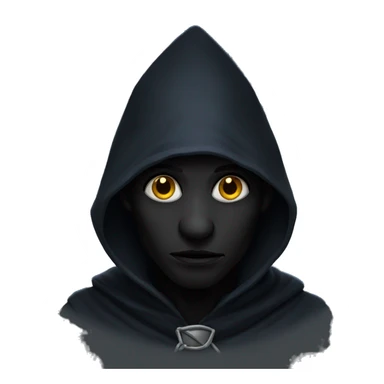 drow with black hood sticker