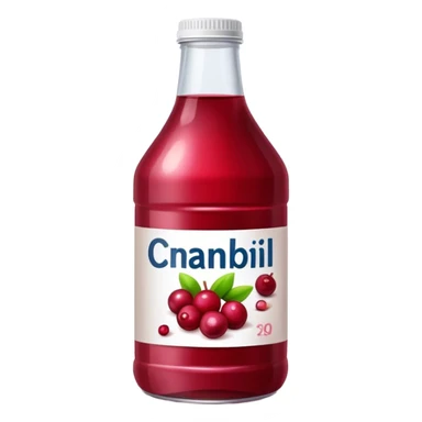 Bottle cranberry juice sticker