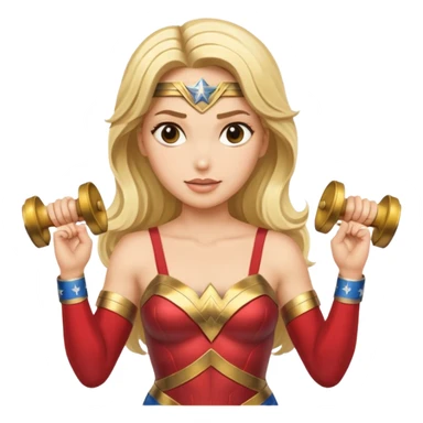 Blonde Wonder Woman hand bells sticker