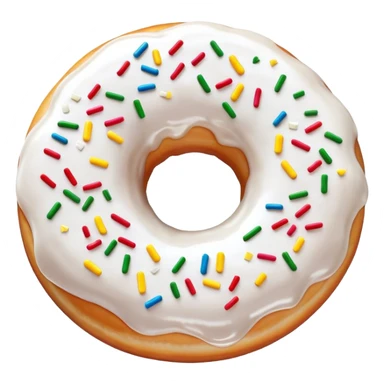 White donut sticker