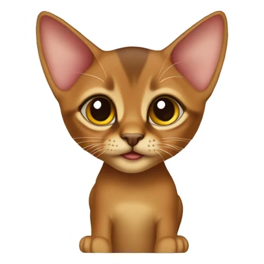 Abyssinian kitten standing  sticker