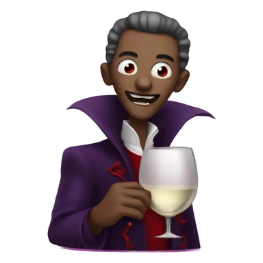 vampire with wine sticker