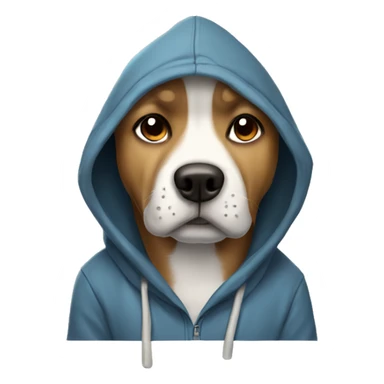 Chill dog wearing hoodie sticker