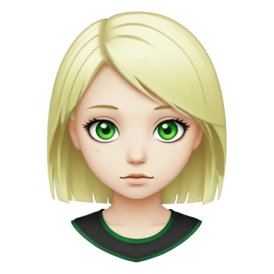Blonde emo girl with green eyes  sticker