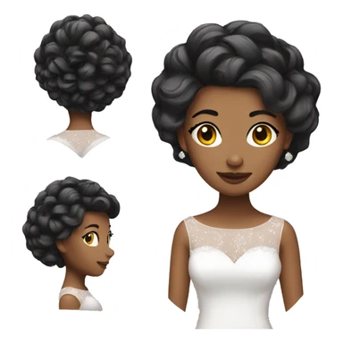 woman with wedding hairstyle sticker