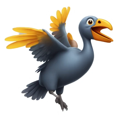 A dodo bird flying to get prime energy drink sticker