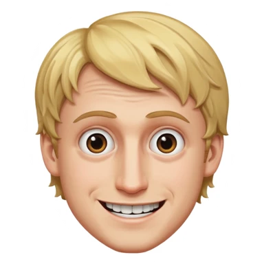 Logan Paul with a creepy smile sticker