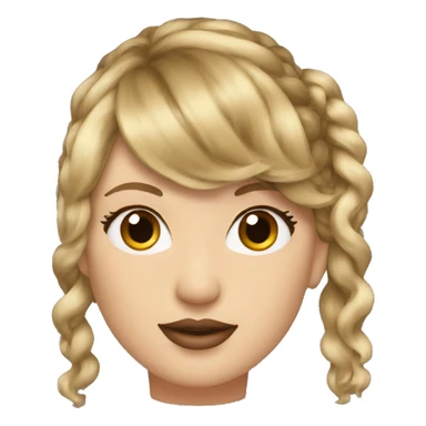Taylor swift with hair in a high ponytail sticker