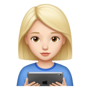 Girl with iPad  sticker