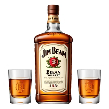 jim beam whiskey bottle sticker
