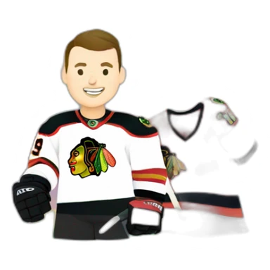 Jonathan Toews as rainbow with daffodils and roses sticker