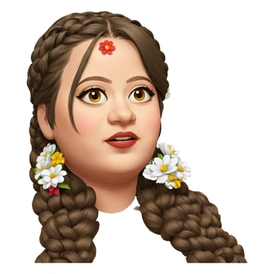 girl with braided flower hairstyle sticker