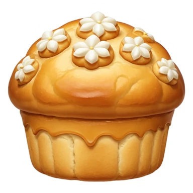 golden French chouquette pastry sticker