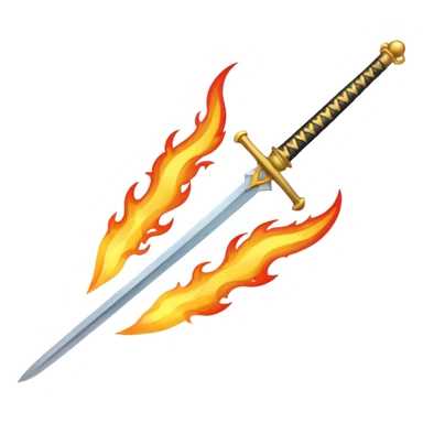 a sword blade on fire emoji sticker