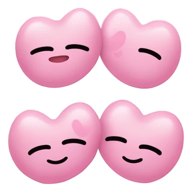 little light pink bows smiley with heart blush sticker