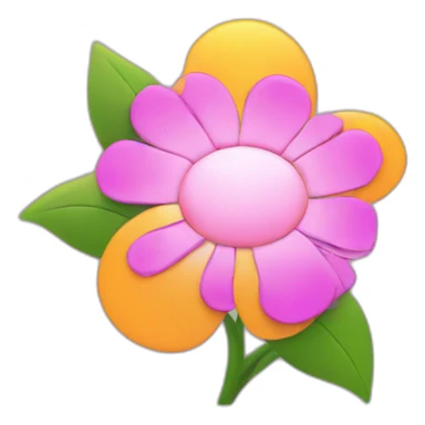 flowers abstract company logo sticker