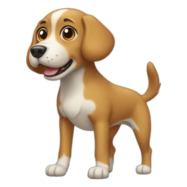 Dog with three legs sticker