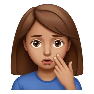 girl holding her nose because bad smell sticker