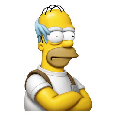 Homer Simpson, avec une facture dans la main sticker