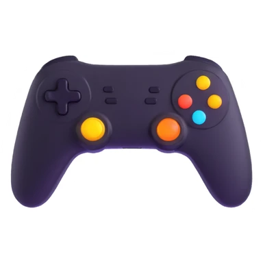 gamepad with glowing accents, 3D gaming website logo sticker