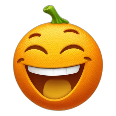 laughing orange sticker