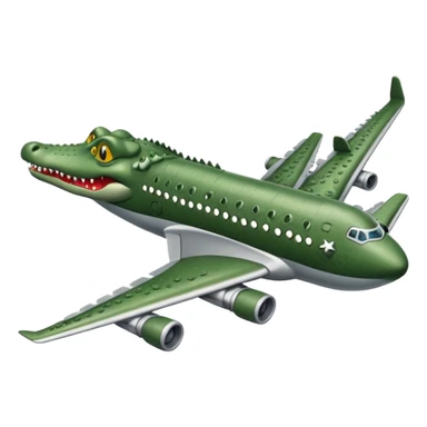 No pero un avions com cara de cocodrillo  i el cuerpo gris sticker