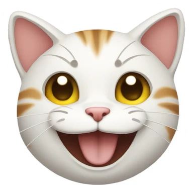 a cat is laughing sticker