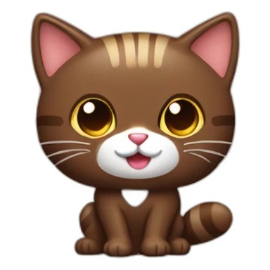 gato con un chocolate en las manos sticker