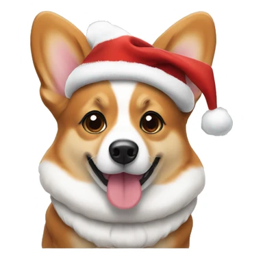 cute Corgi wearing christmas attire  sticker