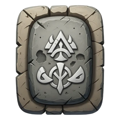 rune stone with mystical symbols sticker