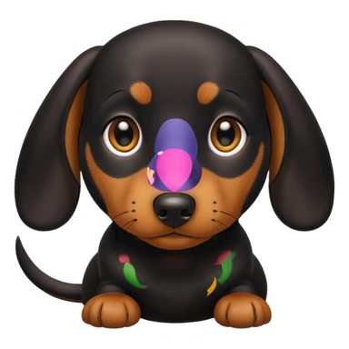 dachsund black sticker